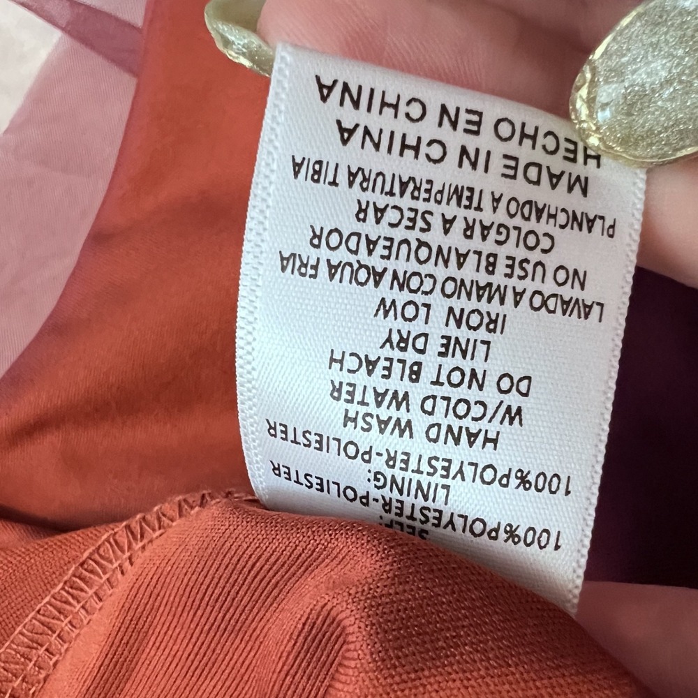 Baltic Born Emma Smocked Tulle Midi Dress Womens Medium Oxblood Formal Occasion - Picture 8 of 10